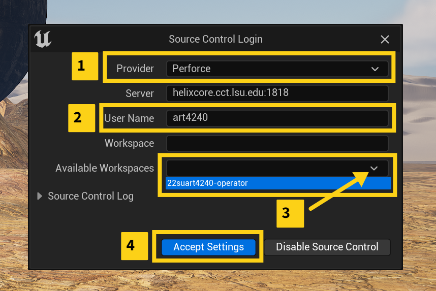 Source Control Login